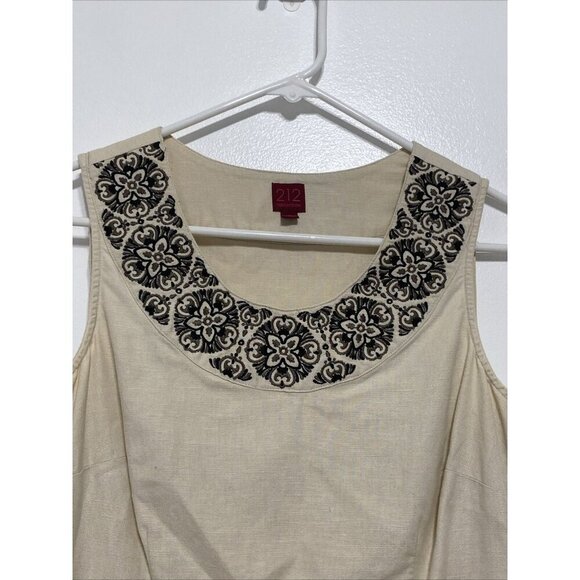 212 COLLECTION Women’s Size 6 Dress Tunic Linen Sleeveless Summer - Picture 2 of 9